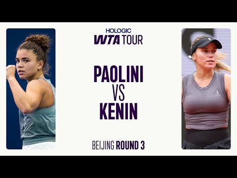 Jasmine Paolini vs. Sofia Kenin | 2025 Beijing Round 3 | WTA Match Highlights