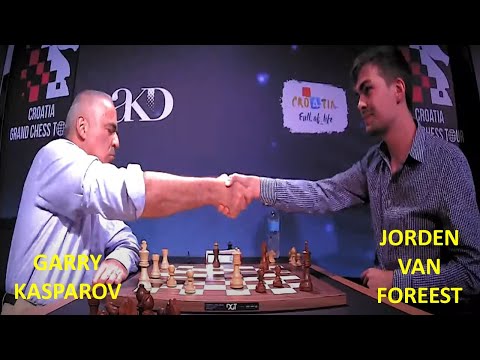 Garry Kasparov defeat Jorden Van Foreest. 2021 Croatia Grand Chess Tour: Day 5.