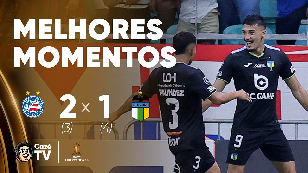 MELHORES MOMENTOS: BAHIA (3) 2 X 1 (4) O'HIGGINS | CONMEBOL LIBERTADORES 2026 | PRÉ-LIBERTADORES