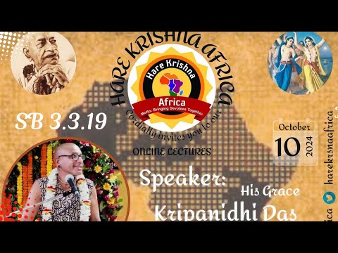 Bhagavatam 3.3.19 w/iskcon africa w/Kripanidhi das (video is poor for first 30 minutes)