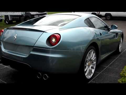 Azzurro Blue Ferrari 599 GTB Fioriano startup and loud revving @ Nieuwerkerk a/d IJssel