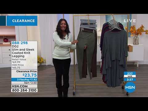 DG2 by Diane Gilman Slim and Sleek Coated Knit Legging  ...