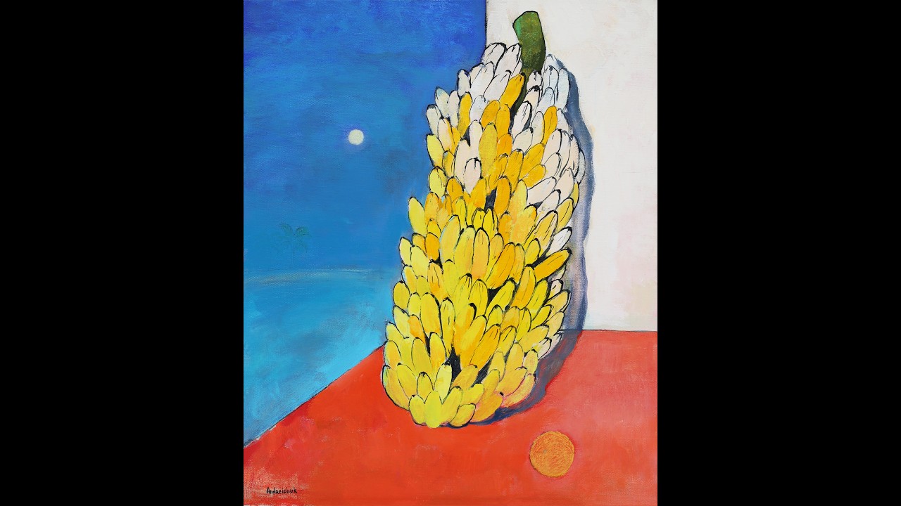 Bunch of Bananas (2026) Original Acrylic Painting by Artem Andreichuk.      90x110x2 cm