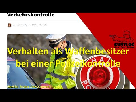 Verhalten als Waffenbesitzer bei einer Verkehrskontrolle
