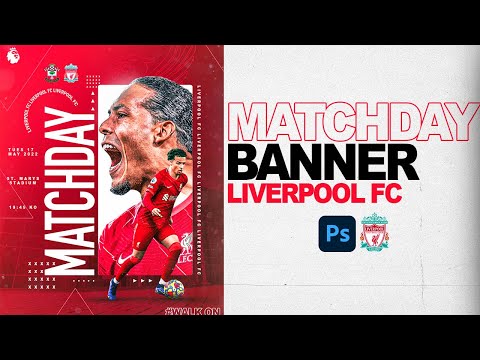 How I made this slick MATCHDAY DESIGN! Photoshop | Time-lapse