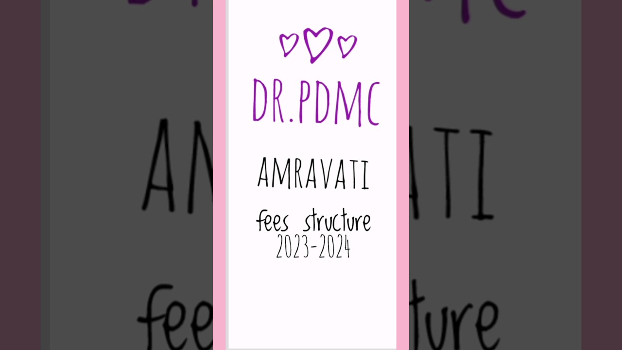 Dr. PDMC Amravati fees structure 2023-2024 #neet #neet2023 #feestructure #mbbs #cutoff2023 #semi