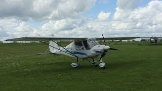 preview picture of video 'Popham to Clench Common Cross Country Solo flight Ikarus C42'