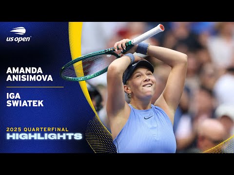 Amanda Anisimova vs. Iga Swiatek Highlights | 2025 US Open Quarterfinal