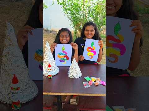 Rainbow Snake Drawing Hack 🐍🌈😱Tom&Jerry 🤣 Diyaishwarya #shorts #viralvideo