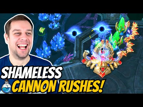ENEMY buildings help me CANNON RUSH! | Cannon Rush in Grandmaster #32 StarCraft 2
