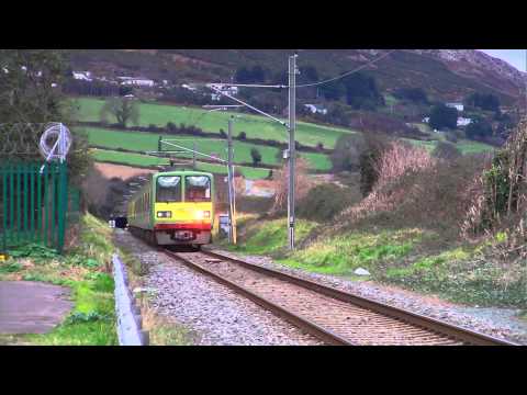 Dart train number 8628 heading Southbound to Greystones, Wicklow