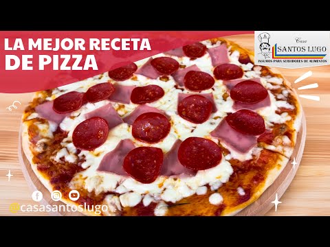 LA MEJOR RECETA DE PIZZA ⭐RECETA FÁCIL Y RÁPIDA⭐