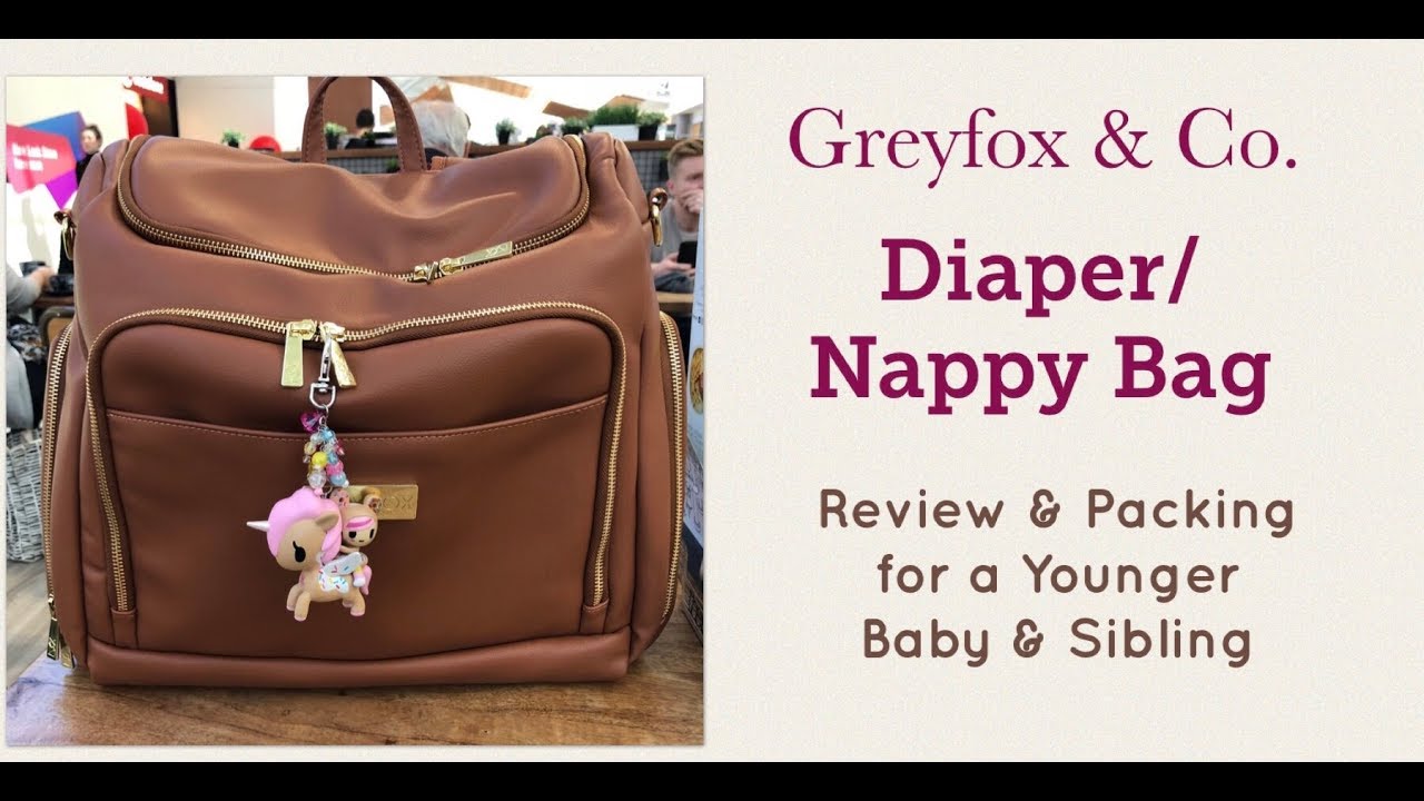 Greyfox & Co. Diaper/Nappy Bag (Acorn) - Review and Packing for Younger Baby + Sibling