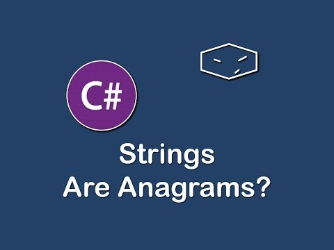 strings are anagrams in c