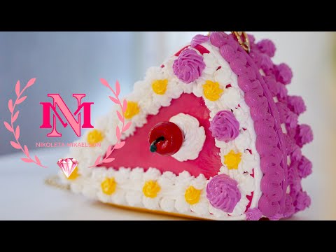 Cake 🍰 slice cherry 🍒 clutch/ NIKOLETA MIKAELSON
