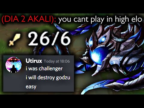 DIA 2 AKALI tells me she was challenger... MY VEL'KOZ DESTROYS HER