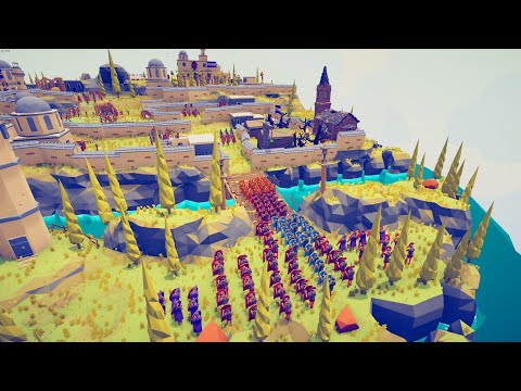 100x ROMAN ARMY SIEGE REBEL TOWN - Totally Accurate Battle Simulator TABS