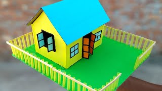 How to make a cardboard house making with dimension-Dian crafts