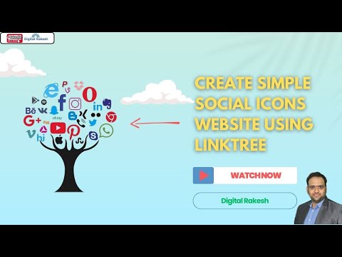 How to create simple social icons website using linktree  website and social icons traffic