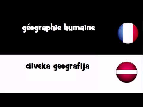 VOCABULAIRE EN 20 LANGUES = géographie humaine