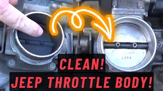 How to clean a Jeep Throttle Body. #poweraddictscrew #jeepwrangleryj
