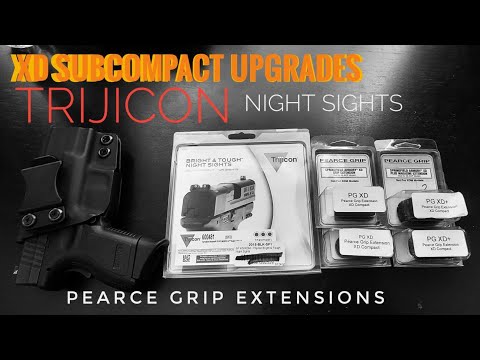 Trijicon Night Sights - XD Subcompact + Pearce Grips