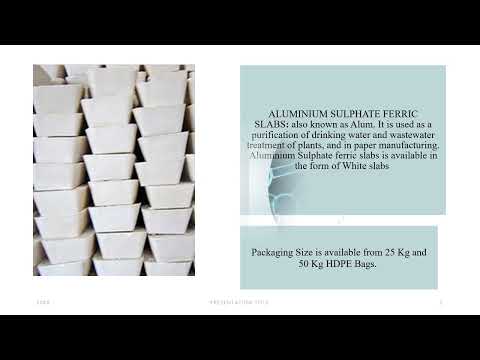 Aluminium Sulphate Ferric Slabs