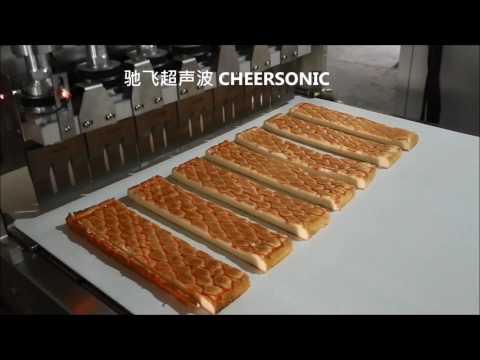 201715017 Cheersonic Ultrasonic slitting inline for patty cakes cutting