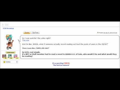 Semi-Dramatic Reading of GCD Post