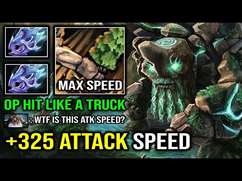 WTF +325 Attack Speed Tiny OP Cleave Hit Like a Truck with Double Moon Shard Carry Dota 2
