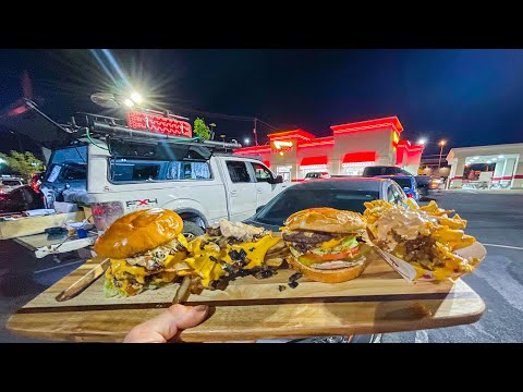 Making an In-N-Out Burger In Their Parking Lot