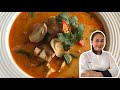 THAI TOM YUM SOUP RECIPE Creamy Style Tom Yum Chicken ThaiChef Food