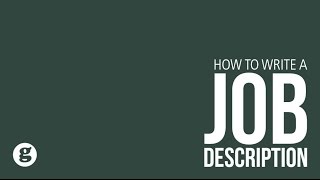How to Write a Job Description