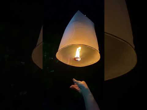 Floating sky lanterns on Loy Kra Thong Chiangmai