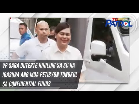 VP Sara Duterte hiniling sa SC na ibasura ang mga petisyon tungkol sa confidential funds TV Patrol