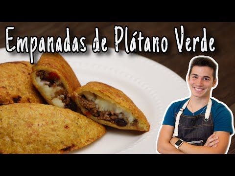 Empanadas De Plátano Verde - Cocina recetas comida Cubana - receta Tostones rellenos - Cuban recipes