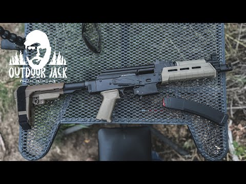 PSA AK-V 9mm SBA3 Pistol - (Shooting an AK47 for the First Time) | Outdoor Jack