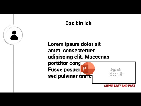 coole und Simpel Agenda mit Morph Effekt erstellen- Tutorial Power Point