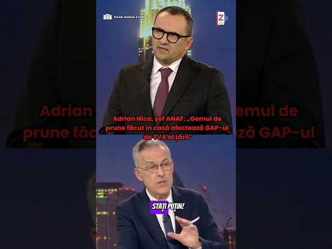 Adrian Nica, şef ANAF: „Gemul de prune făcut în casă afectează GAP-ul de TV al țării  @Antena3CNN