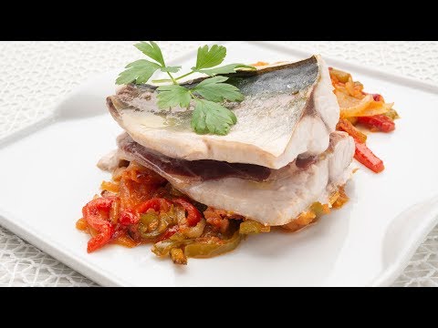 Txitxarro relleno con piperrada - Karlos Arguiñano