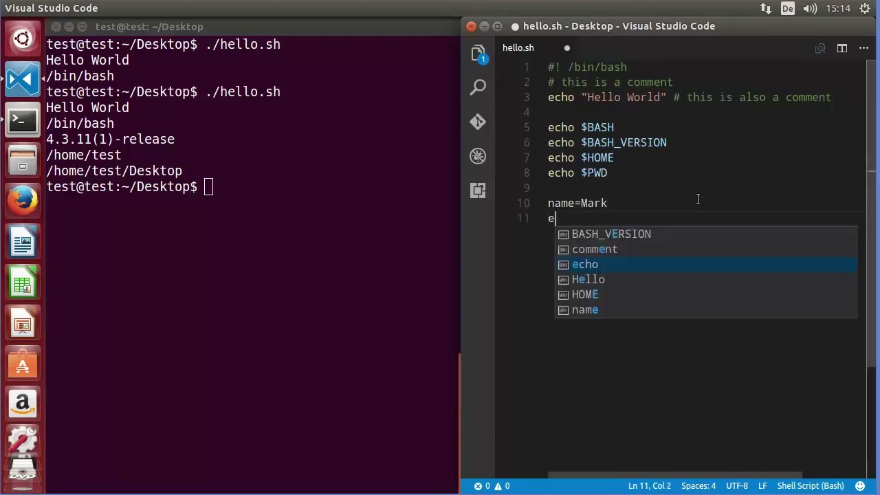 Shell Scripting Tutorial for Beginners 2   using Variables and Comments 3