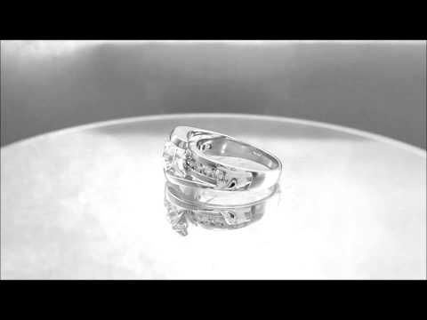 14K WHITE GOLD ROUND CUT TENSION SET DIAMOND ENGAGEMENT RING 1.92CTTW - KNR INC - 391