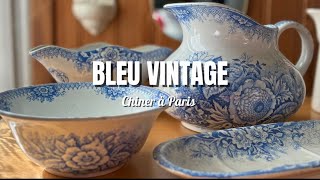 【パリ蚤の市】ブロカント＆猛暑のパリ散策 | ブルー・ヴィンテージ紹介 | パリVlog | Brocante | Canicule à Paris