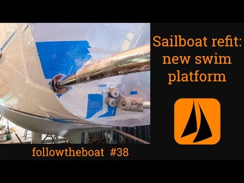 Esper Refit 38 - swim platform installation; Aquadrive and coupling