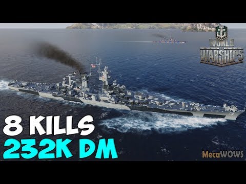 World of WarShips | Alaska | 8 KILLS | 232K Damage - Replay Gameplay 4K 60 fps
