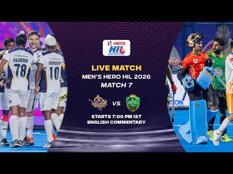 ENGLISH COMMENTARY || Men's Hero Hockey India League 2026  || Match 7 || TOOFANS VS ROYALS