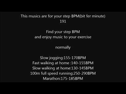 jogging music 2017 11 191BPM find your OWN step BPM and enjoy THE music
