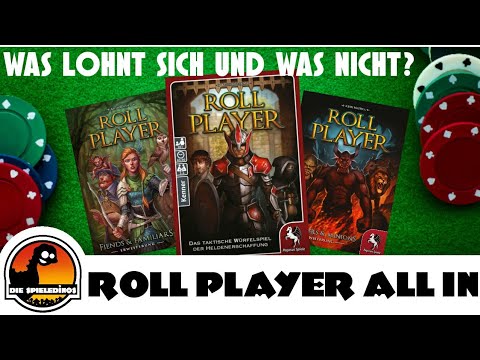 Board games All In with Roll Player and expansions Monster & Minions / Fiends & Familiars