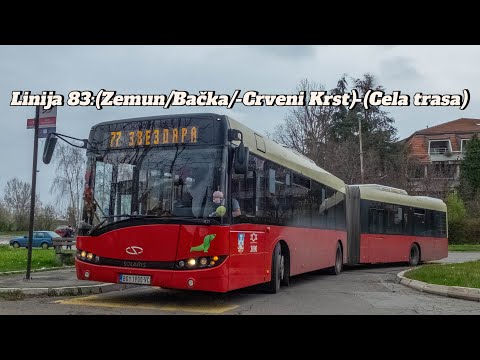 Linija 83:(Zemun/Bačka/-Crveni krst)-(Cela trasa)