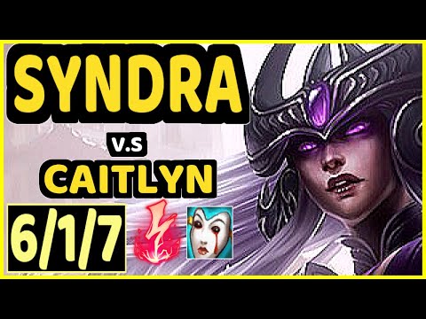 JUZINHO (SYNDRA) vs CAITLYN - 6/1/7 KDA BOTTOM ADC GAMEPLAY - BR Ranked GRANDMASTER